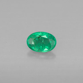 0.41캐럿 천연 그린 에메랄드, 타원형 컷, 5.9×4.1 mm, VS-SI