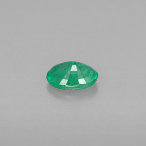 0.41캐럿 천연 그린 에메랄드, 타원형 컷, 5.9×4.1 mm, VS-SI