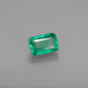 0.70캐럿 천연 그린 에메랄드, 에메랄드 컷, 6.2×4.1 mm, VS-SI
