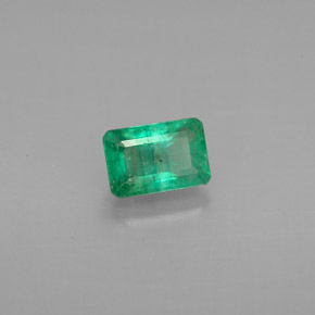 0.61캐럿 천연 그린 에메랄드, 에메랄드 컷, 5.9×4 mm, VS-SI