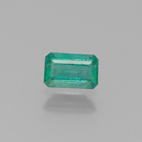 0.38캐럿 천연 그린 에메랄드, 에메랄드 컷, 5.8×3.7 mm, SI-I1