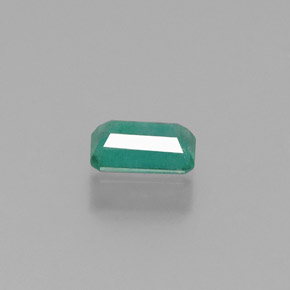 0.38캐럿 천연 그린 에메랄드, 에메랄드 컷, 5.8×3.7 mm, SI-I1