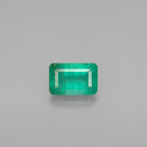0.58캐럿 천연 그린 에메랄드, 에메랄드 컷, 6.1×4 mm, VS-SI