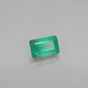 0.58캐럿 천연 그린 에메랄드, 에메랄드 컷, 6.1×4 mm, VS-SI