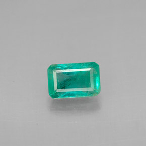 0.66캐럿 천연 그린 에메랄드, 에메랄드 컷, 6.1×4 mm, VS-SI