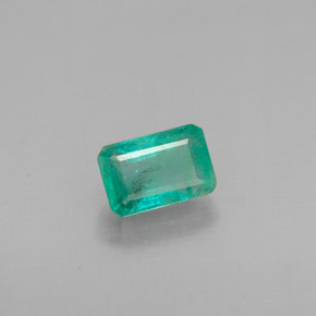 0.66캐럿 천연 그린 에메랄드, 에메랄드 컷, 6.1×4 mm, VS-SI