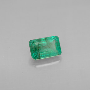 0.60캐럿 천연 그린 에메랄드, 에메랄드 컷, 6×4.1 mm, VS-SI