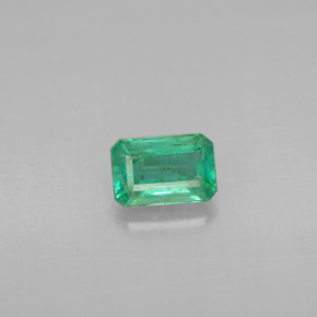 0.55캐럿 천연 그린 에메랄드, 에메랄드 컷, 6×4 mm, VS-SI