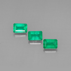캐럿 천연 그린 에메랄드 보석, 에메랄드 컷, 6×4 mm, VS-SI