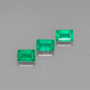 캐럿 천연 그린 에메랄드 보석, 에메랄드 컷, 6×4 mm, VS-SI