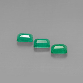 캐럿 천연 그린 에메랄드 보석, 에메랄드 컷, 6×4 mm, VS-SI