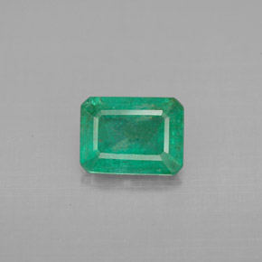 1.17캐럿 천연 그린 에메랄드, 에메랄드 컷, 7.8×5.9 mm, VS-SI