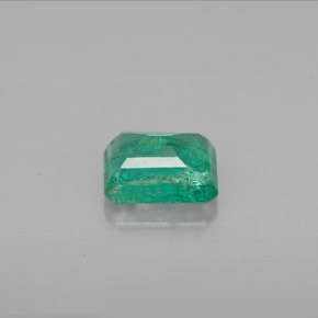 1.12캐럿 천연 그린 에메랄드, 에메랄드 컷, 7.1×5.6 mm, VS-SI