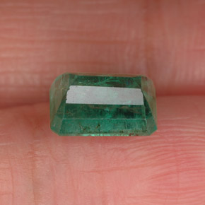 1.65캐럿 천연 그린 에메랄드, 에메랄드 컷, 8.2×5.8 mm, VS-SI