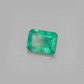1.27캐럿 천연 그린 에메랄드, 에메랄드 컷, 7.9×6 mm, VS-SI