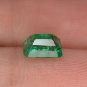 1.46캐럿 천연 그린 에메랄드, 에메랄드 컷, 7.6×5.7 mm, VS-SI