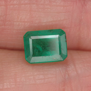 1.70캐럿 천연 그린 에메랄드, 에메랄드 컷, 7.9×6 mm, SI-I1