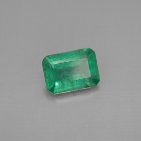 1.16캐럿 천연 그린 에메랄드, 에메랄드 컷, 8×5.7 mm, VS-SI