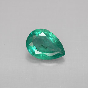 0.91캐럿 천연 그린 에메랄드, 배 모양, 8.2×6 mm, VS-SI