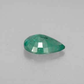 0.91캐럿 천연 그린 에메랄드, 배 모양, 8.2×6 mm, VS-SI
