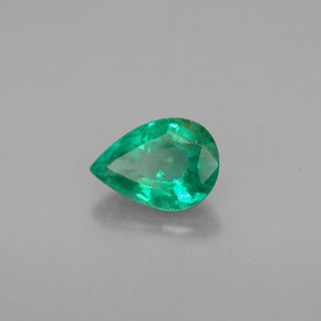 0.65캐럿 천연 그린 에메랄드, 배 모양, 7×5.1 mm, VS-SI