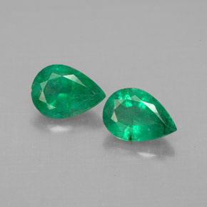 캐럿 천연 그린 에메랄드 보석, 배 모양, 7.1×5.1 mm, VS-SI