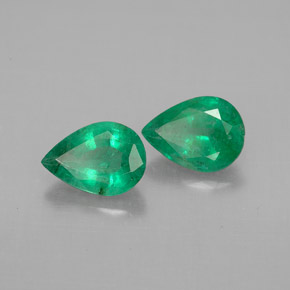 캐럿 천연 그린 에메랄드 보석, 배 모양, 7.1×5.1 mm, VS-SI