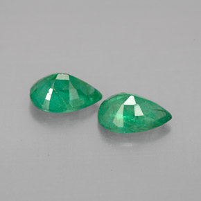 캐럿 천연 그린 에메랄드 보석, 배 모양, 7.1×5.1 mm, VS-SI