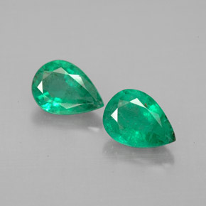 캐럿 천연 그린 에메랄드 보석, 배 모양, 7.1×5.1 mm, VS-SI