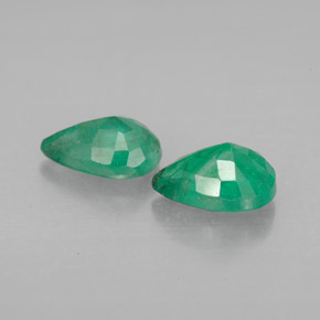 캐럿 천연 그린 에메랄드 보석, 배 모양, 7.1×5.1 mm, VS-SI