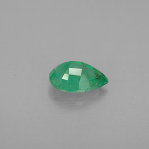 0.66캐럿 천연 그린 에메랄드, 배 모양, 7×5.2 mm, VS-SI