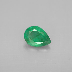 0.59캐럿 천연 그린 에메랄드, 배 모양, 6.9×5 mm, VS-SI