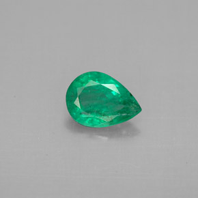 0.56캐럿 천연 그린 에메랄드, 배 모양, 7×5.1 mm, VS-SI
