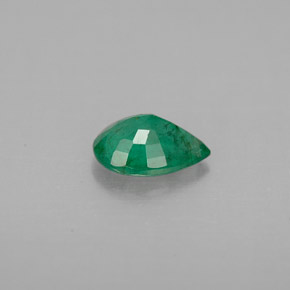 0.55캐럿 천연 그린 에메랄드, 배 모양, 6.9×4.9 mm, VS-SI