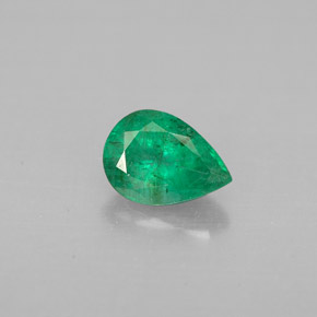 0.67캐럿 천연 그린 에메랄드, 배 모양, 7.1×5.1 mm, VS-SI