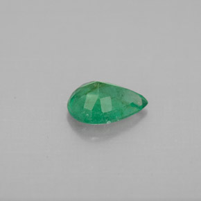 0.57캐럿 천연 그린 에메랄드, 배 모양, 7×5 mm, SI