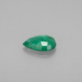 0.50캐럿 천연 그린 에메랄드, 배 모양, 7×4.9 mm, VS-SI