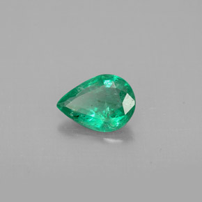 0.50캐럿 천연 그린 에메랄드, 배 모양, 6.9×5 mm, VS-SI