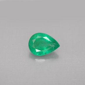 0.99캐럿 천연 그린 에메랄드, 배 모양, 8.1×6 mm, VS-SI
