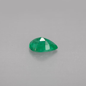0.58캐럿 천연 그린 에메랄드, 배 모양, 7×4.9 mm, VS-SI
