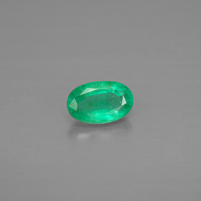 0.40캐럿 천연 그린 에메랄드, 타원형 컷, 6.2×3.9 mm, VS-SI