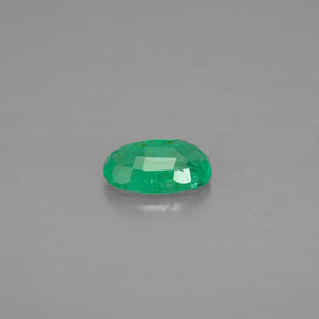 0.40캐럿 천연 그린 에메랄드, 타원형 컷, 6.2×3.9 mm, VS-SI