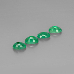 캐럿 천연 그린 에메랄드 보석, 타원형 컷, 6×4.2 mm, VS-SI