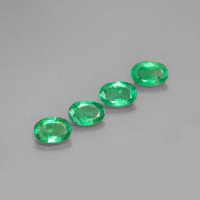 캐럿 천연 녹색 에메랄드 보석, 타원형 컷, VS-SI
