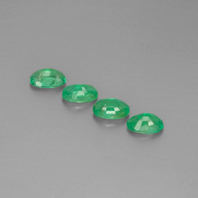 캐럿 천연 그린 에메랄드 보석, 타원형 컷, 6.2×4.2 mm, VS-SI