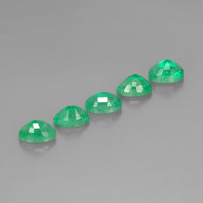 캐럿 천연 그린 에메랄드 보석, 타원형 컷, 6.1×4.1 mm, VS-SI