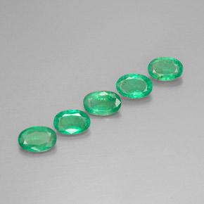 1.90캐럿 천연 미디엄 그린 에메랄드 보석, 타원형 컷, 5.9×4 mm, VS-SI