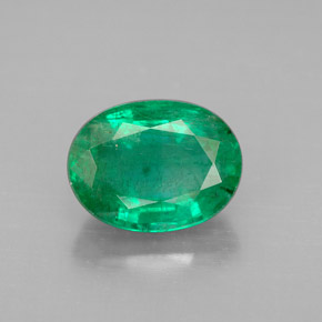 2.89캐럿 천연 그린 에메랄드, 타원형 컷, 10.5×8 mm, VS-SI