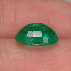 2.46캐럿 천연 그린 에메랄드, 타원형 컷, 10.4×7.7 mm, SI-I1