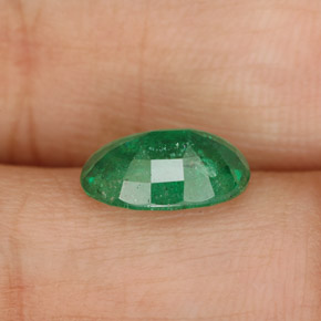 1.60캐럿 천연 그린 에메랄드, 타원형 컷, 9.5×6.8 mm, SI-I1